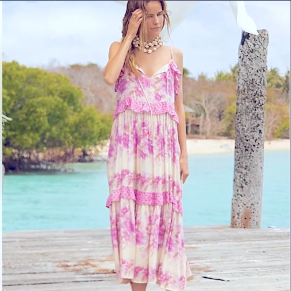 💕NWT💕 Spell Coco Lei Strappy Gown in Lilac Sz XS ✨Vintage Classic✨